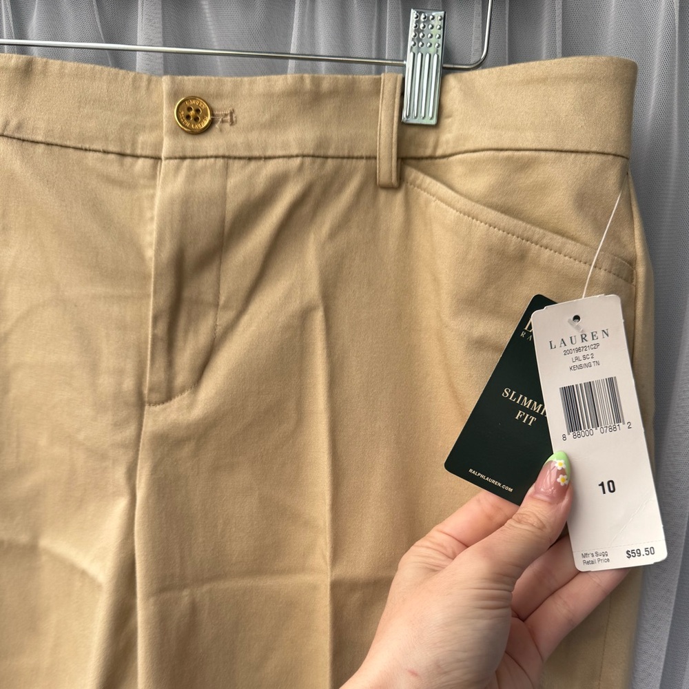 Lauren Ralph Lauren size 10 long shorts khaki